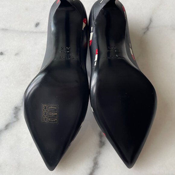 Saint Laurent Lipstick Print Leather Pumps - Picture 12 of 15